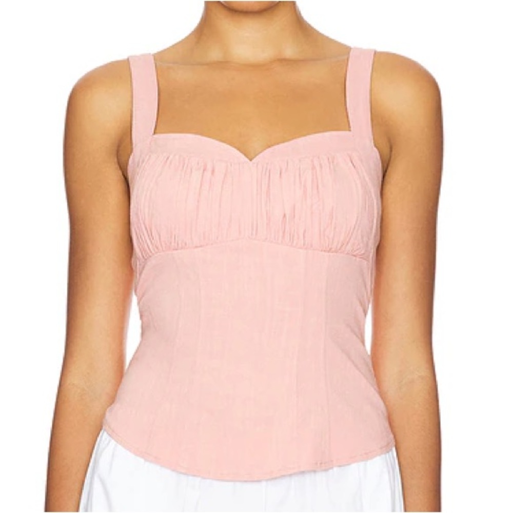NWT Free People Woman’s Small Sasha Corset In Mellow Rose Sleeveless Tank Top